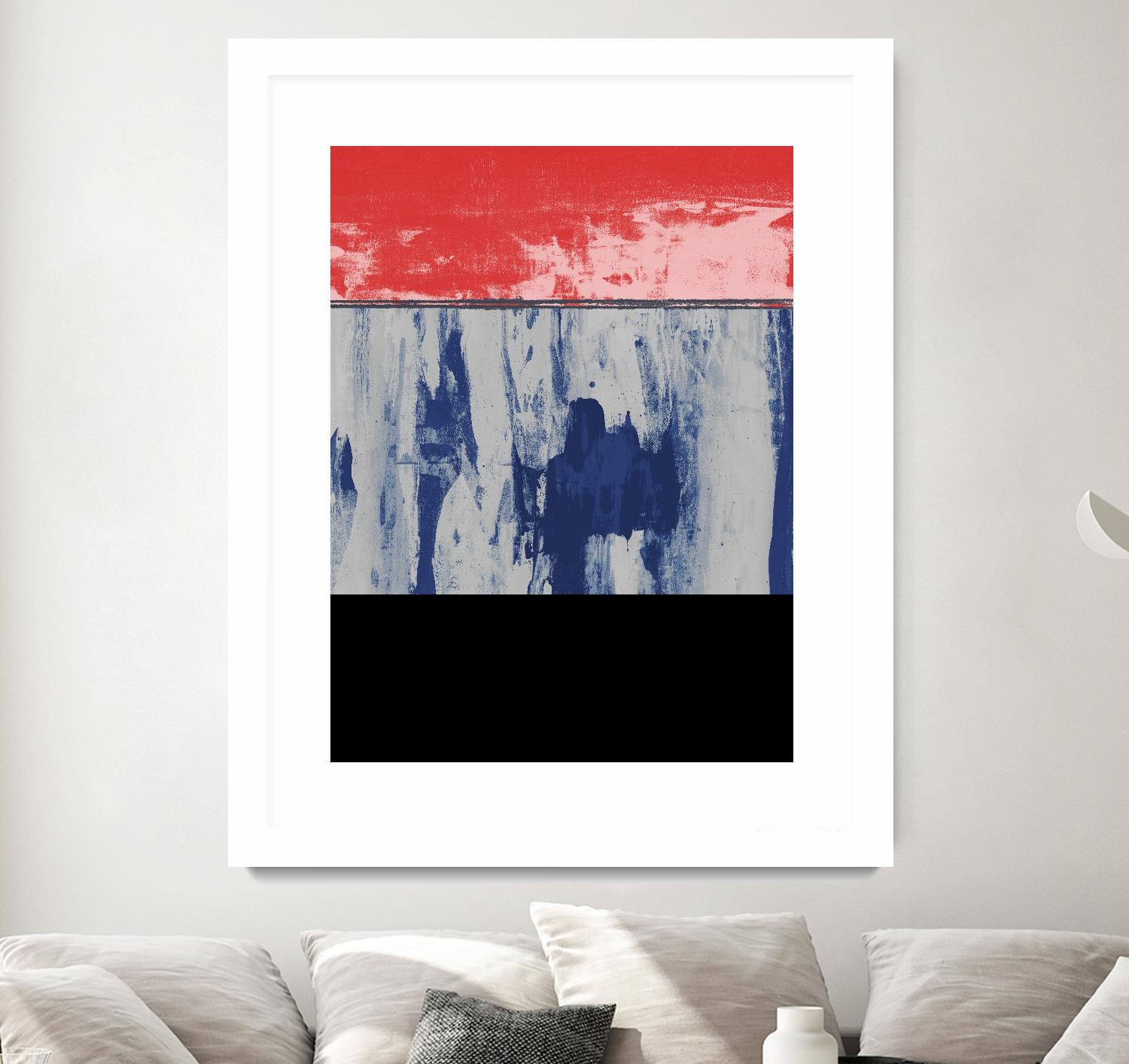 Squeegeescape 25 by Milton Coppo on GIANT ART - red abstract