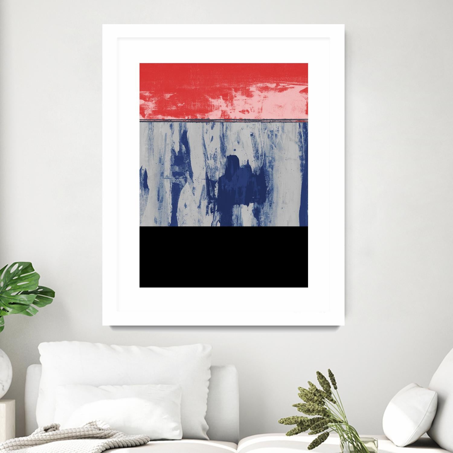 Squeegeescape 25 by Milton Coppo on GIANT ART - red abstract