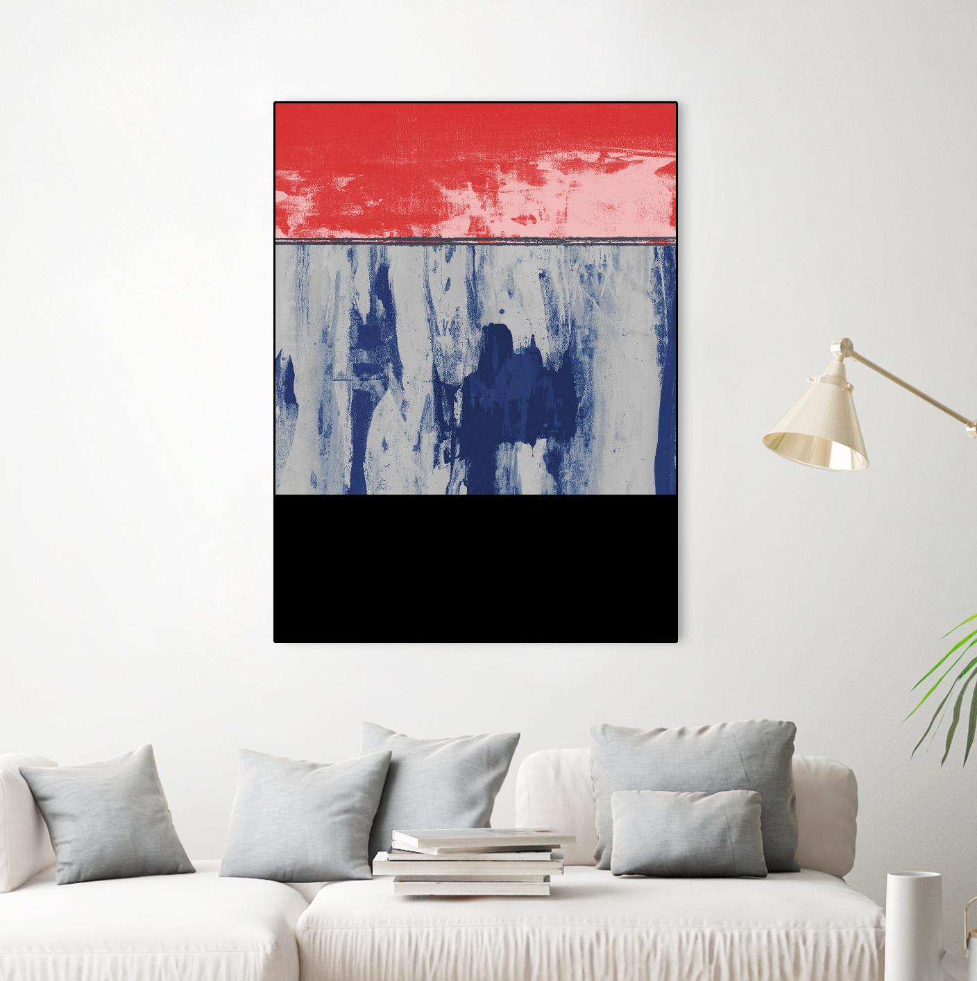 Squeegeescape 25 by Milton Coppo on GIANT ART - red abstract