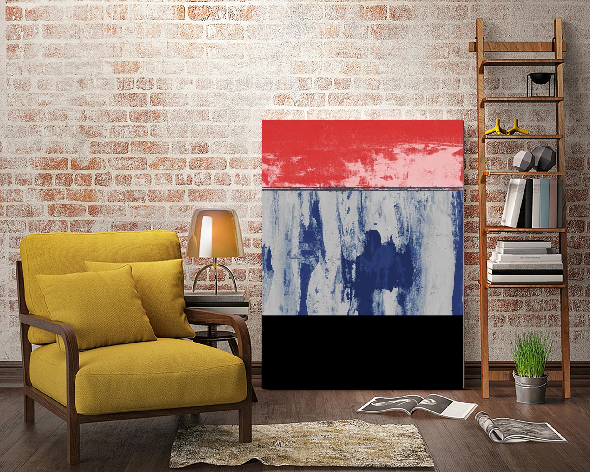 Squeegeescape 25 by Milton Coppo on GIANT ART - red abstract