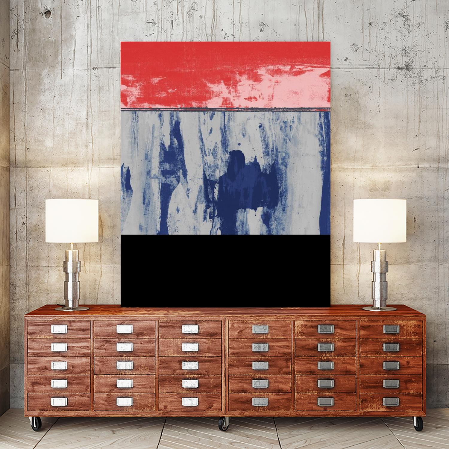 Squeegeescape 25 by Milton Coppo on GIANT ART - red abstract