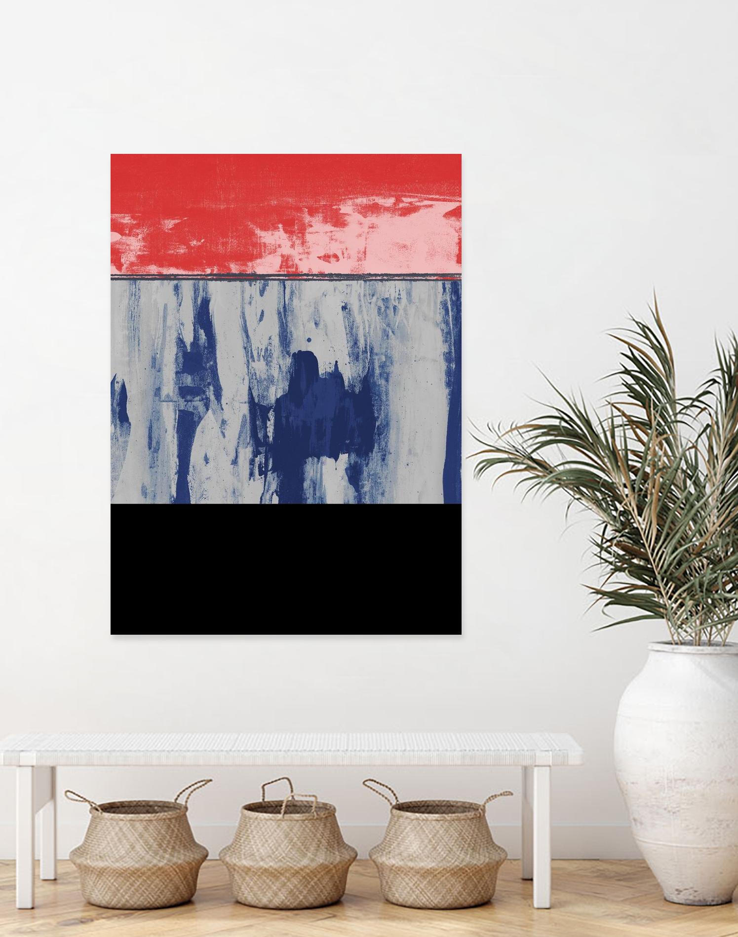 Squeegeescape 25 by Milton Coppo on GIANT ART - red abstract