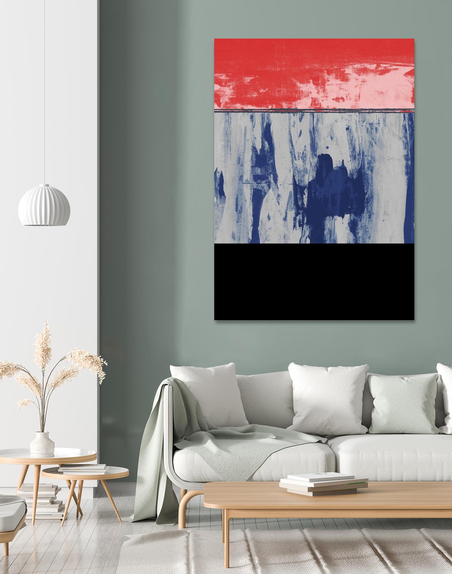 Squeegeescape 25 by Milton Coppo on GIANT ART - red abstract