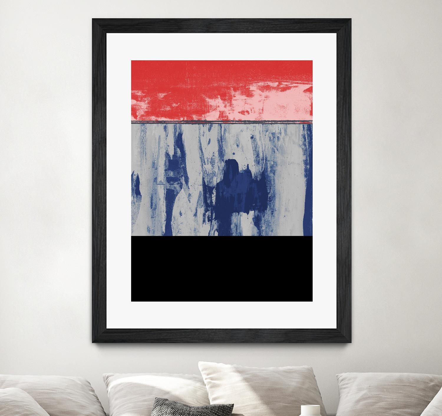 Squeegeescape 25 by Milton Coppo on GIANT ART - red abstract