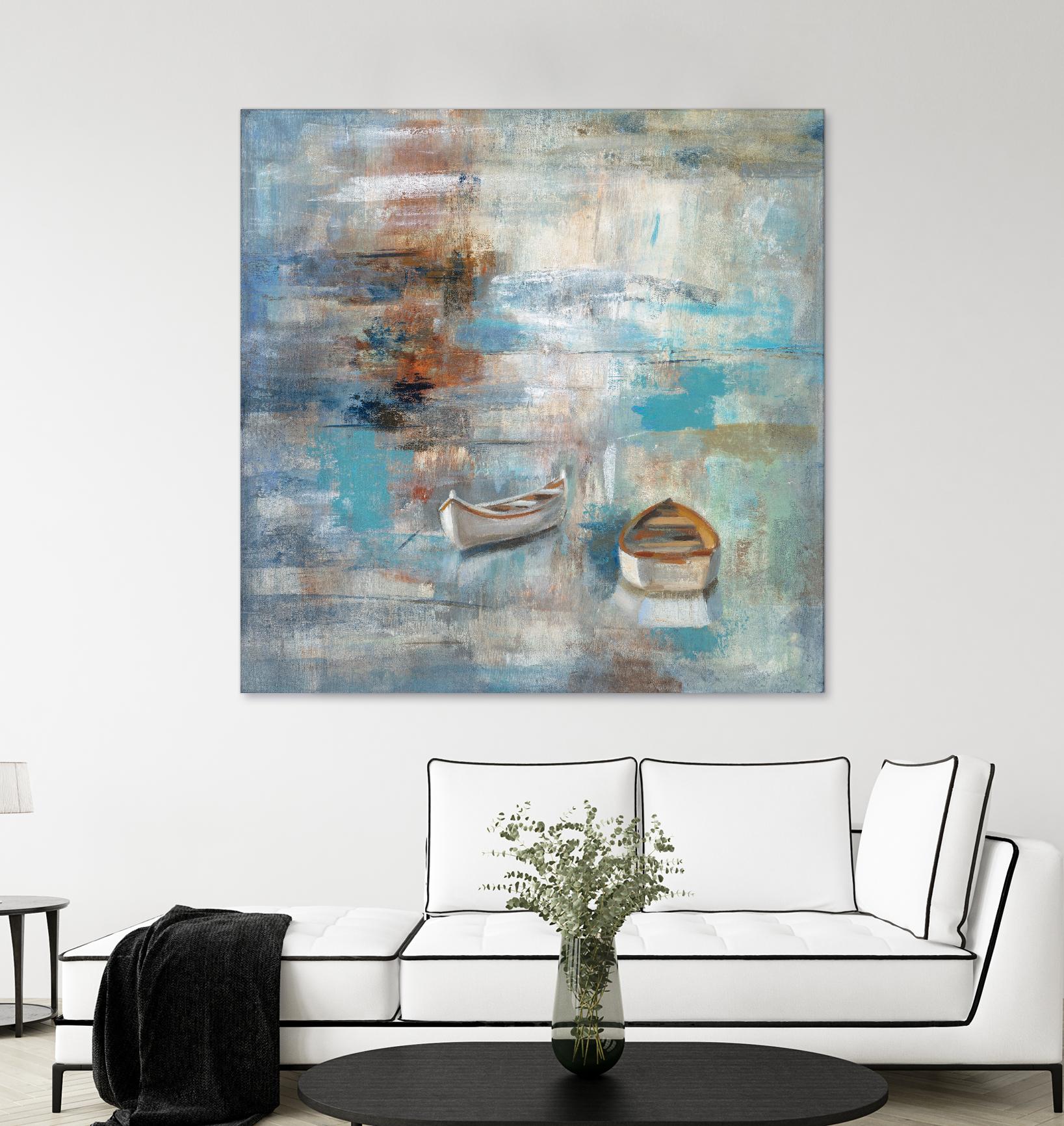 Calm sea by Silvia Vassileva on GIANT ART - brown sea scene