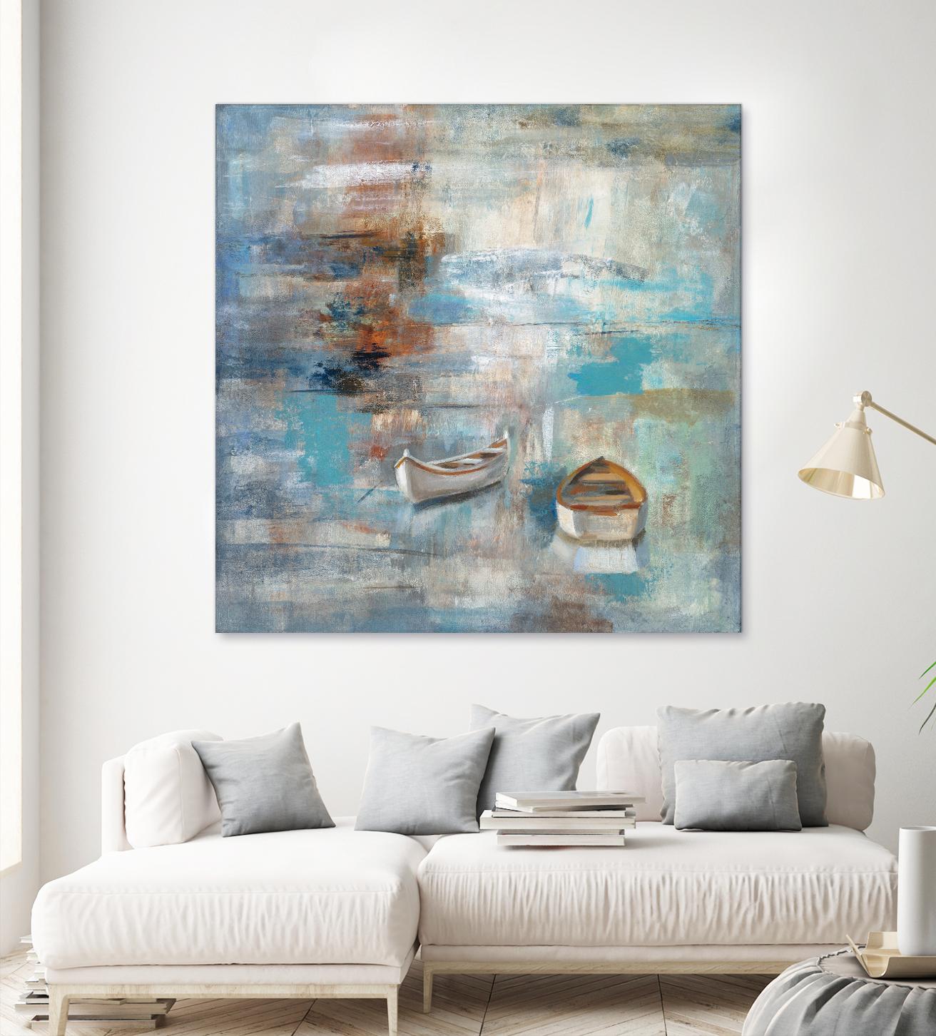 Calm sea by Silvia Vassileva on GIANT ART - brown sea scene
