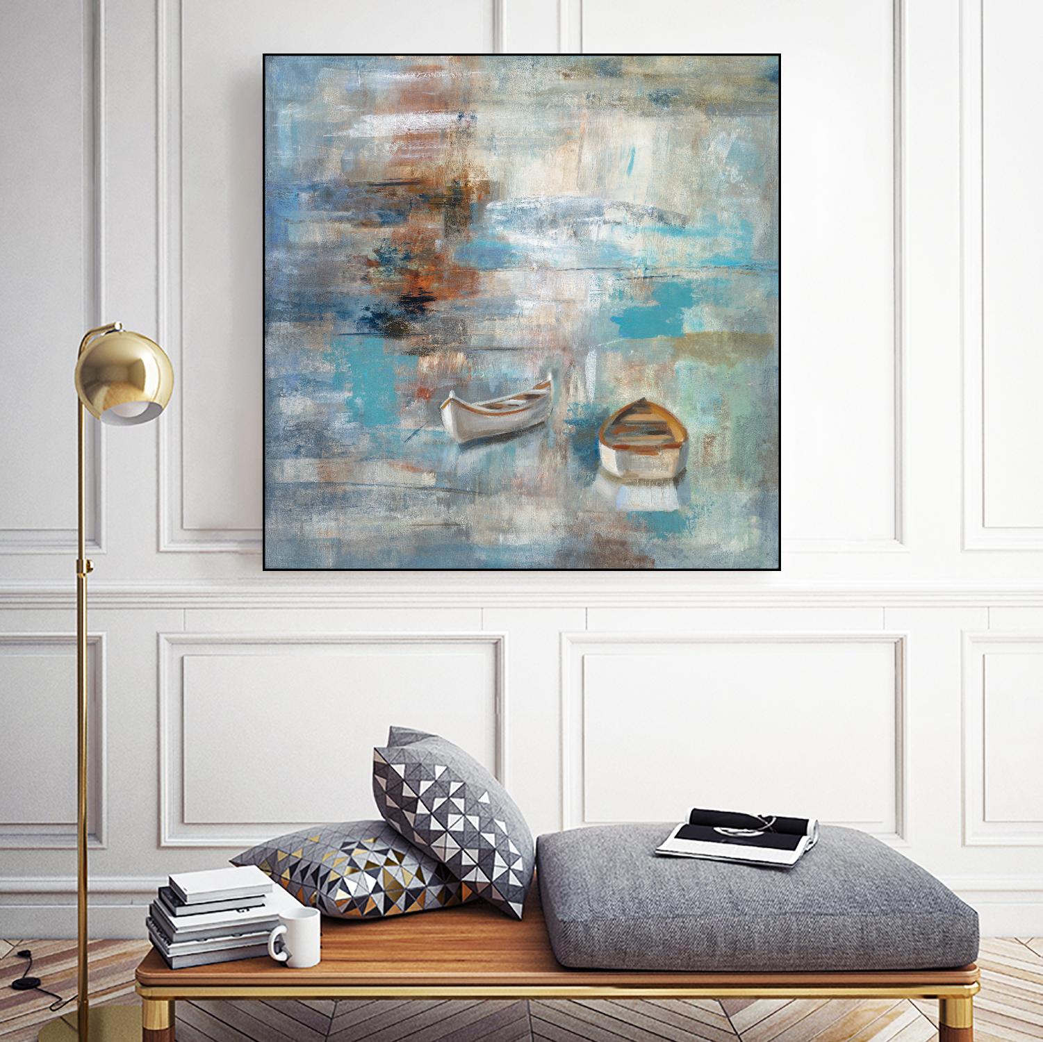 Calm sea by Silvia Vassileva on GIANT ART - brown sea scene