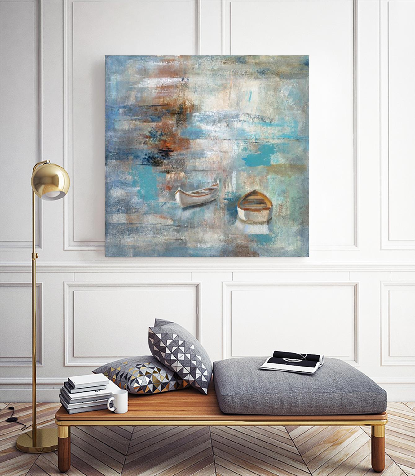 Calm sea by Silvia Vassileva on GIANT ART - brown sea scene