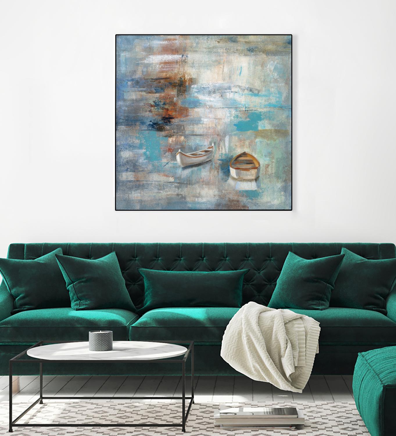 Calm sea by Silvia Vassileva on GIANT ART - brown sea scene