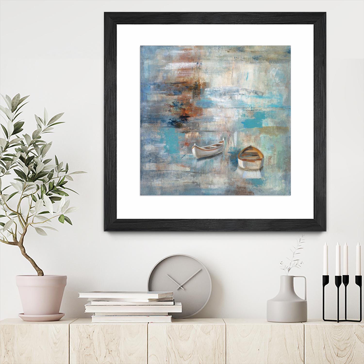 Calm sea by Silvia Vassileva on GIANT ART - brown sea scene