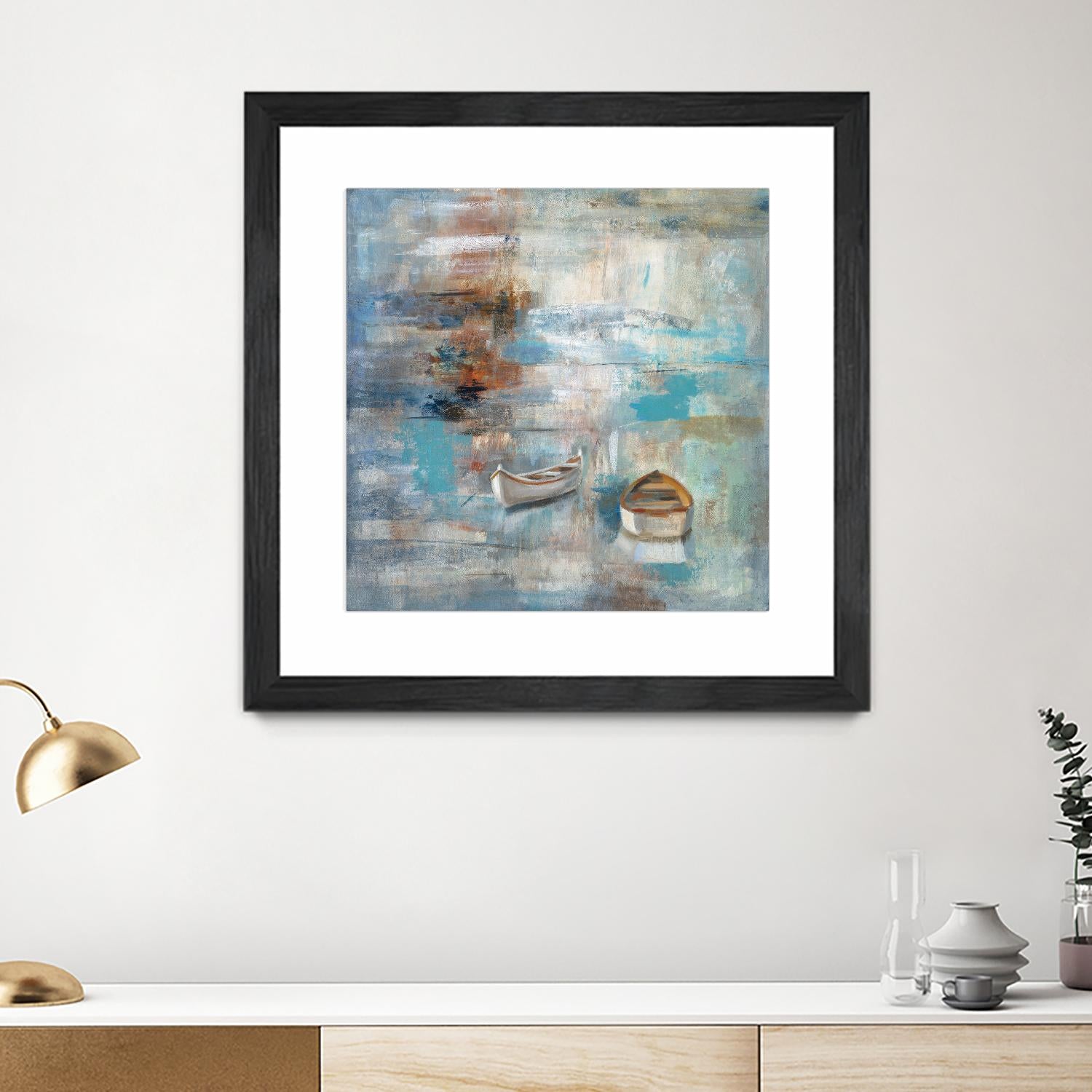 Calm sea by Silvia Vassileva on GIANT ART - brown sea scene