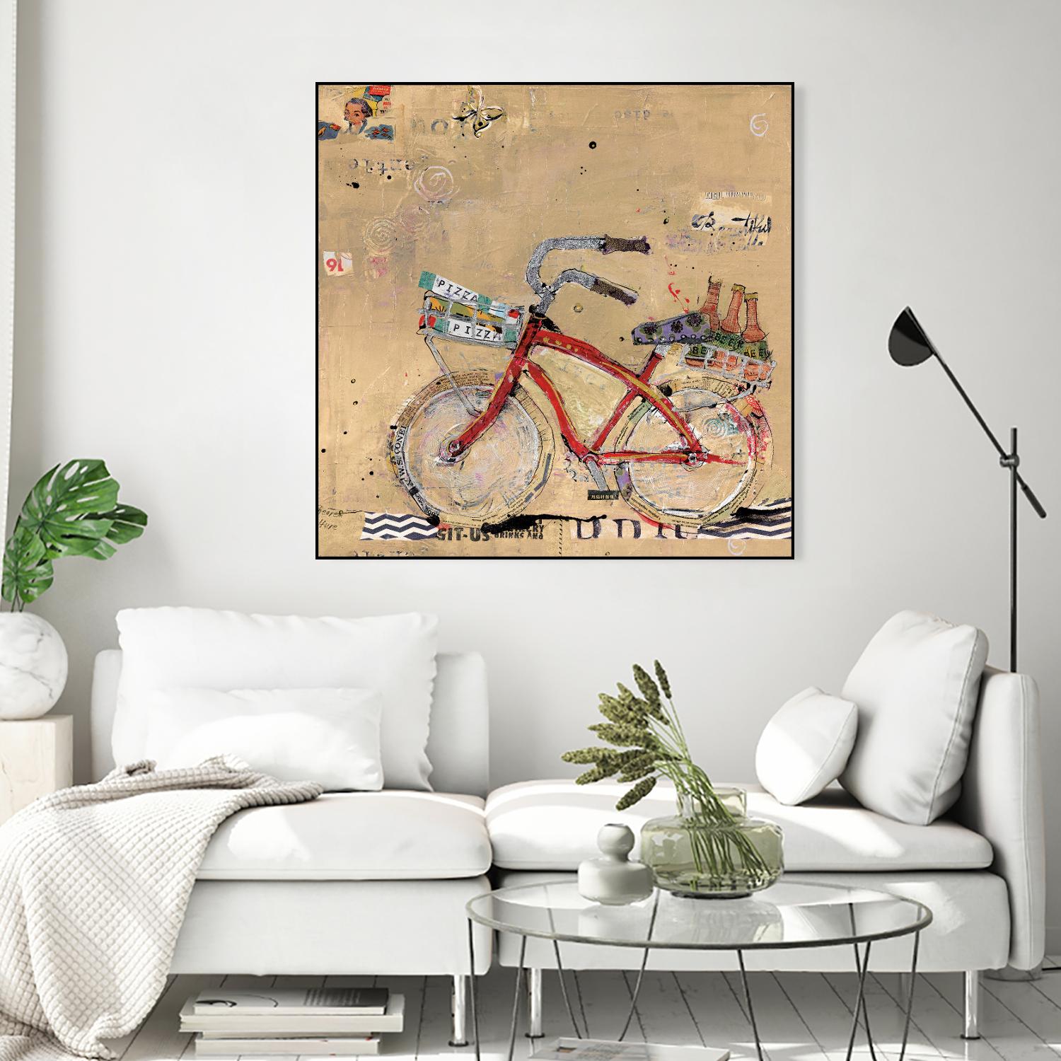 Pizza and Beer by Kellie Day on GIANT ART - beige leisure