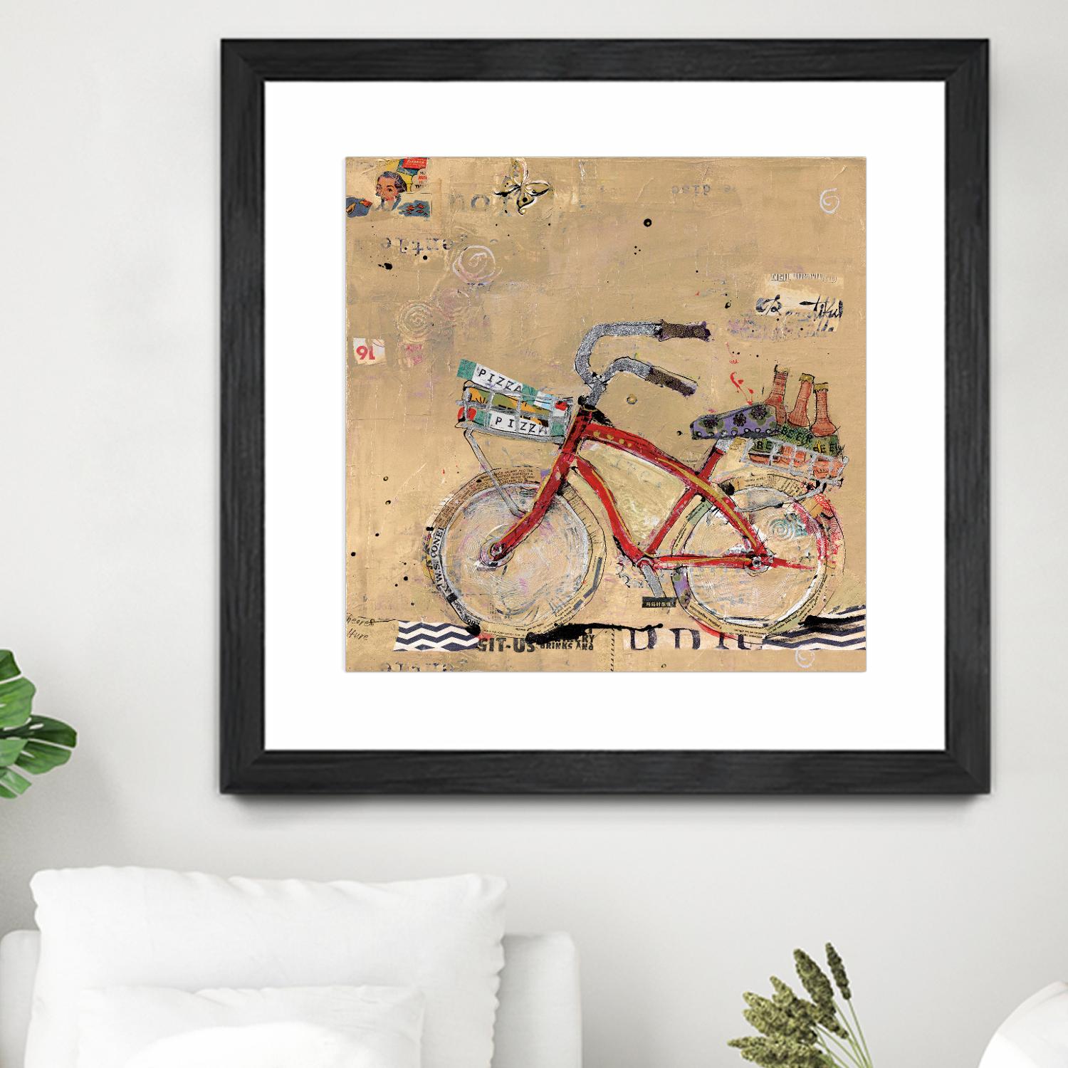 Pizza and Beer by Kellie Day on GIANT ART - beige leisure