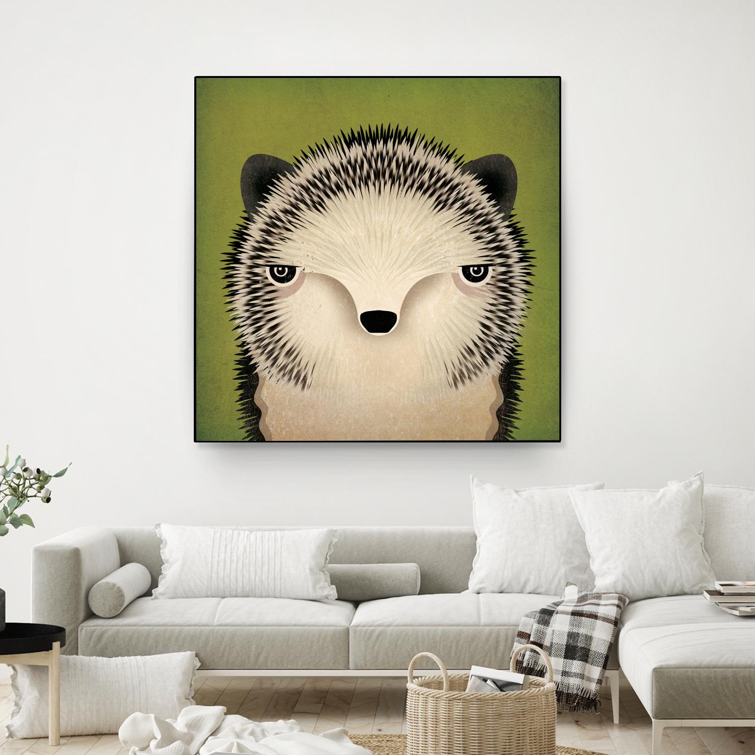 Baby Hedgehog by Ryan Fowler on GIANT ART - beige animals