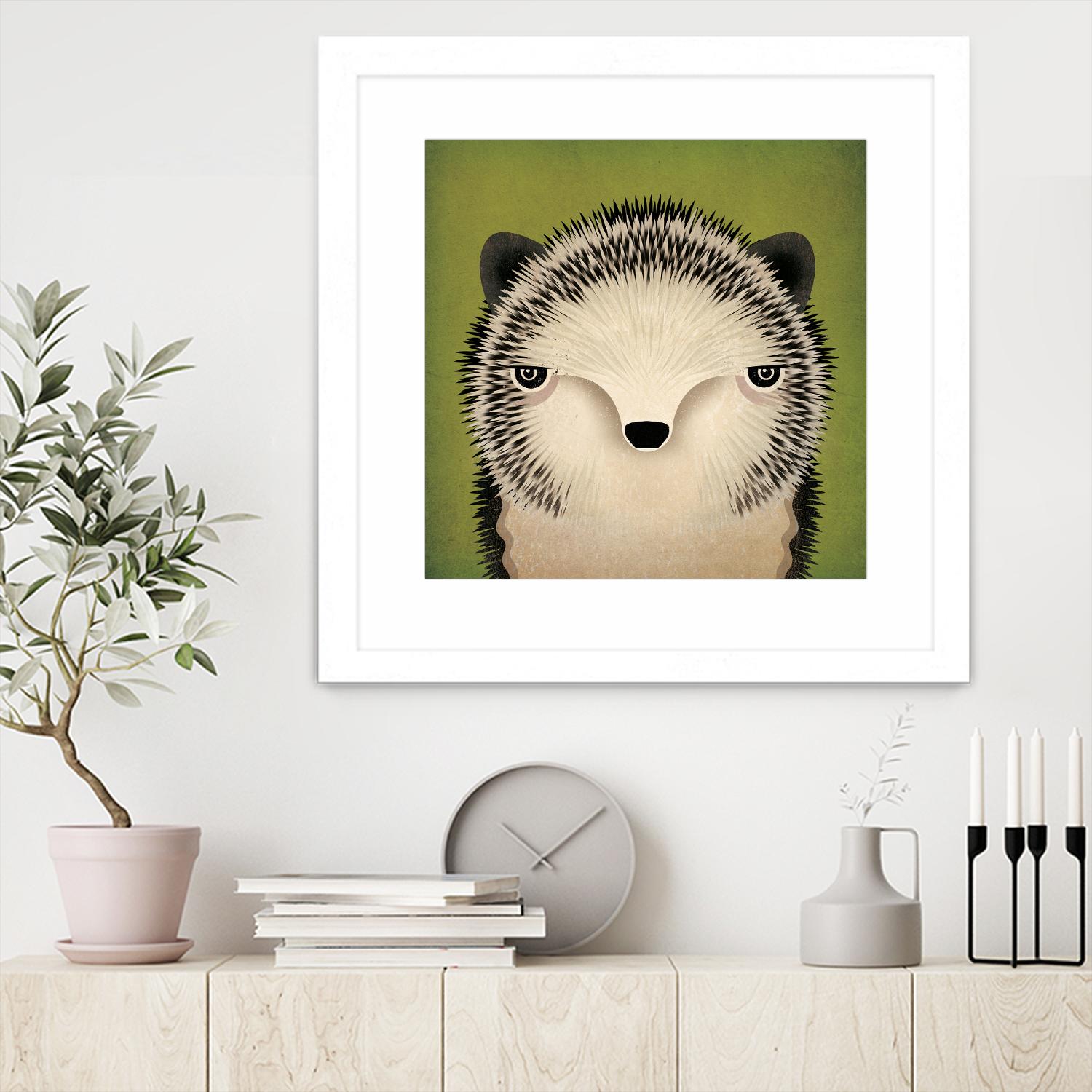 Baby Hedgehog by Ryan Fowler on GIANT ART - beige animals