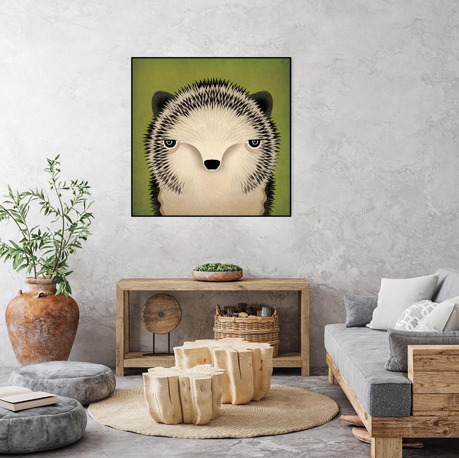 Baby Hedgehog by Ryan Fowler on GIANT ART - beige animals