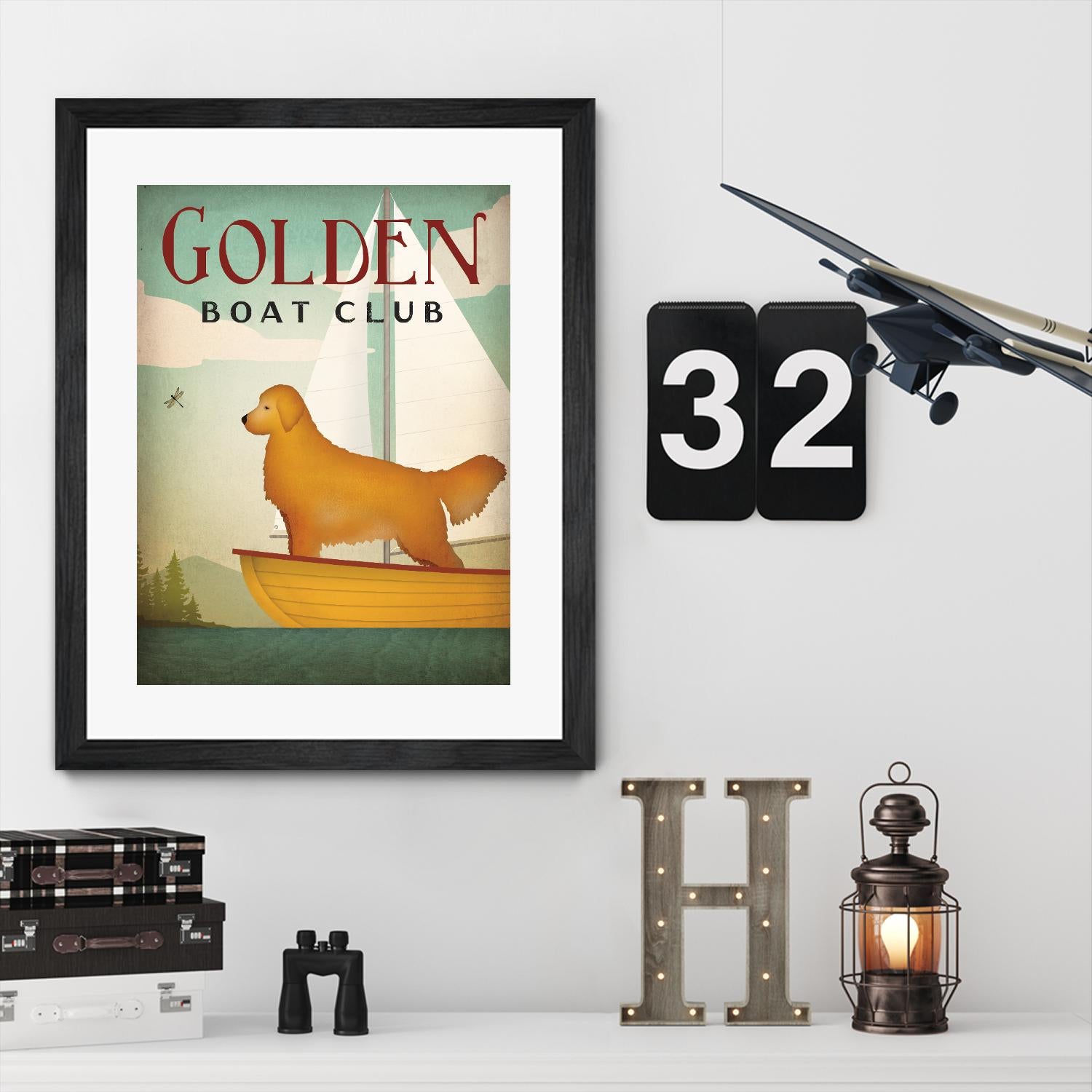 Golden Sail by Ryan Fowler on GIANT ART - beige typography