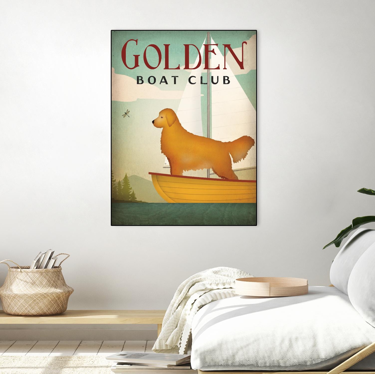 Golden Sail by Ryan Fowler on GIANT ART - blue animals