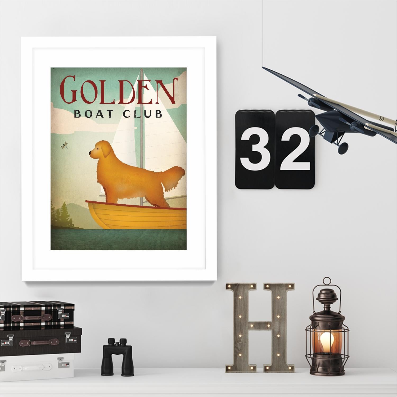 Golden Sail by Ryan Fowler on GIANT ART - beige typography