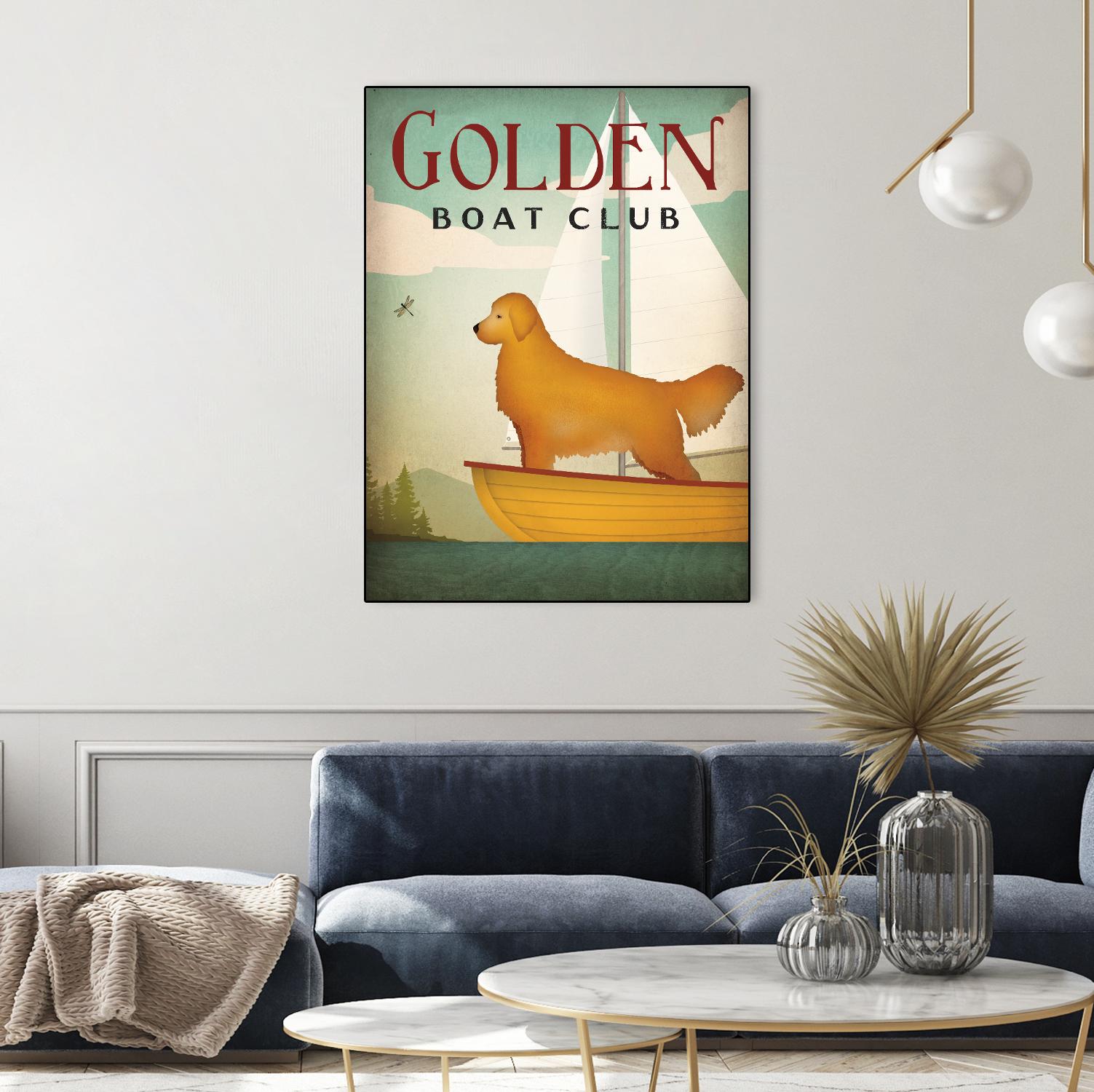 Golden Sail by Ryan Fowler on GIANT ART - blue animals