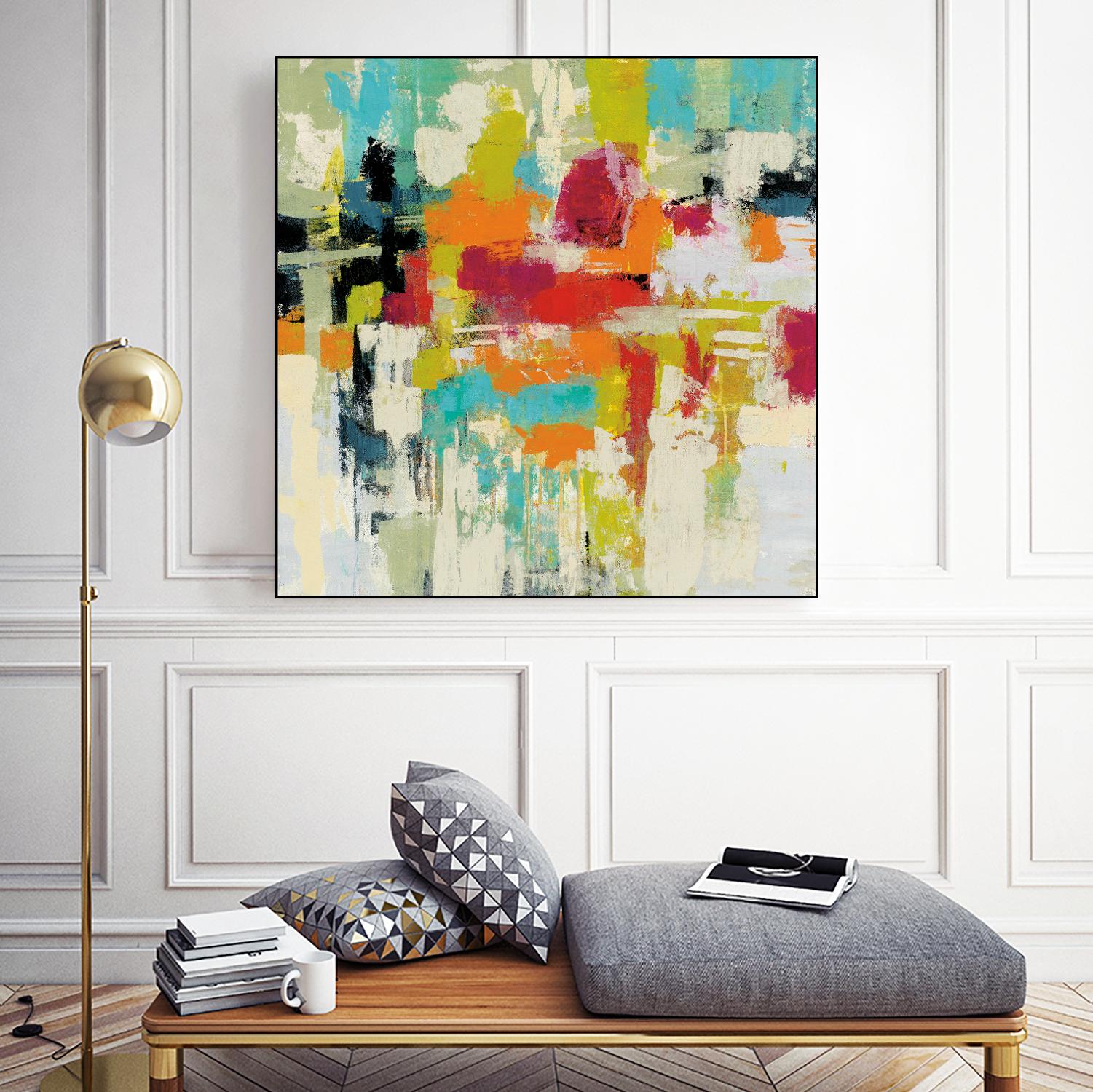 Summer Silk Road by Silvia Vassileva on GIANT ART - green abstract