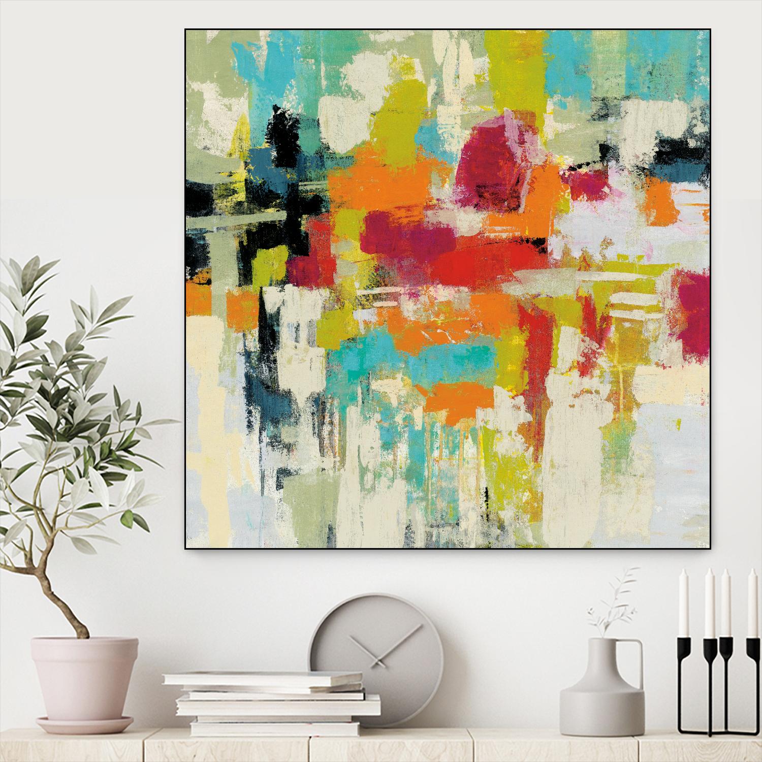 Summer Silk Road by Silvia Vassileva on GIANT ART - green abstract