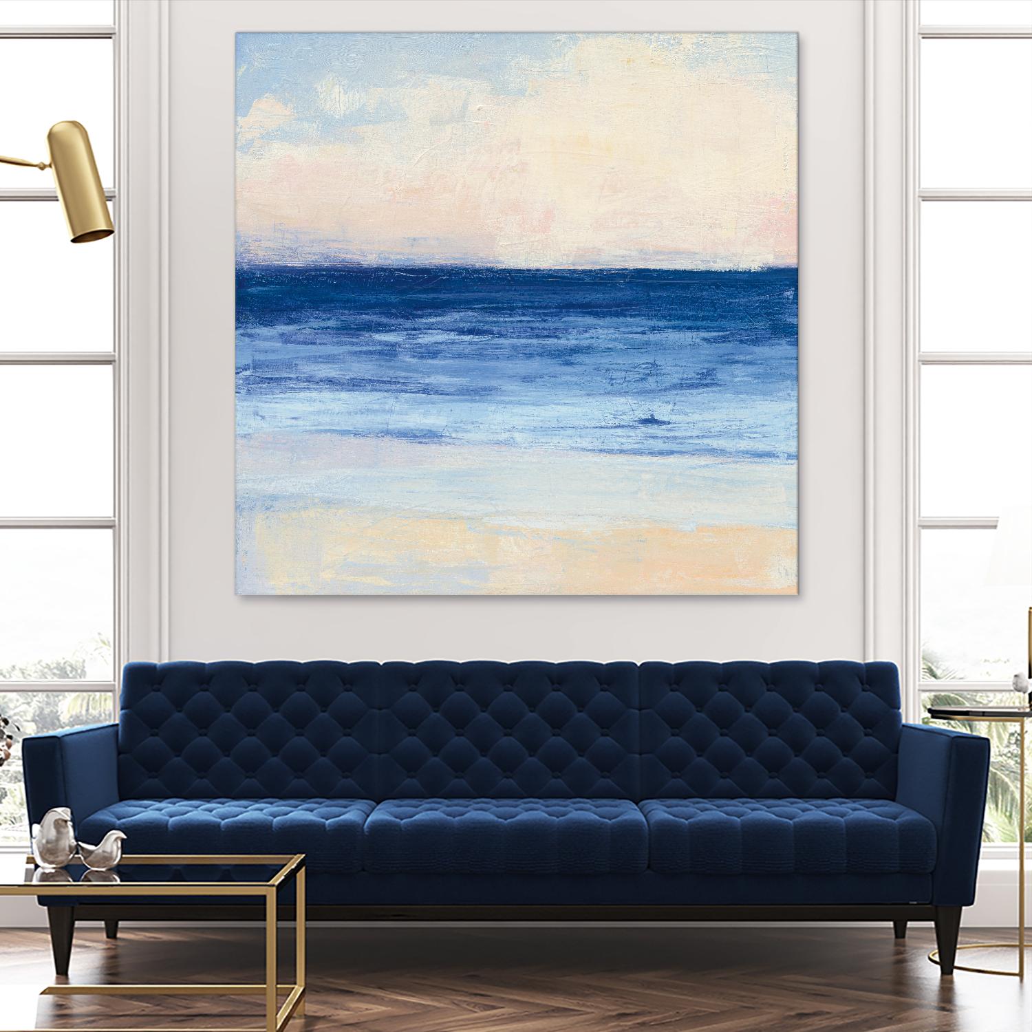 True Blue Ocean I by Julia Purinton on GIANT ART - white sea scene