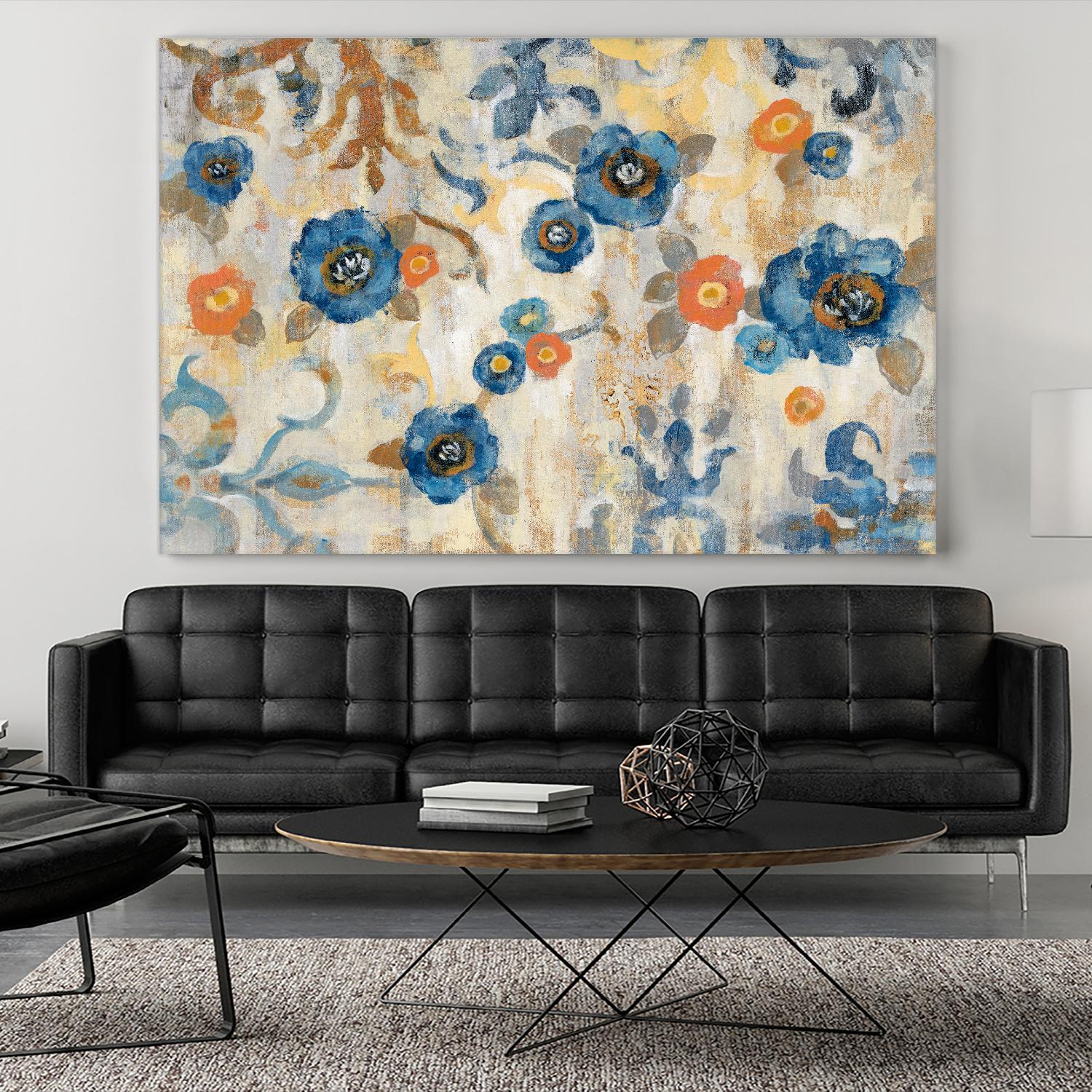 Flowers and Fragments by Silvia Vassileva on GIANT ART - orange floral