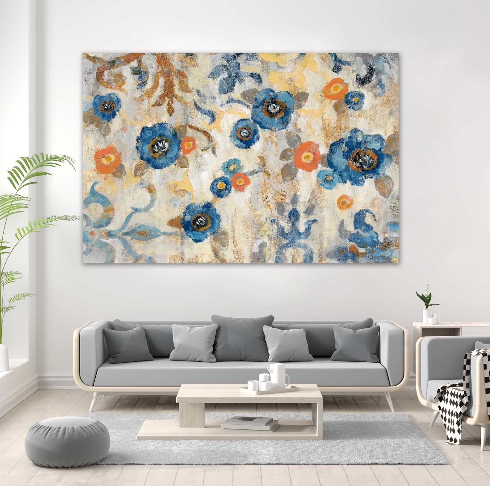 Flowers and Fragments by Silvia Vassileva on GIANT ART - orange floral