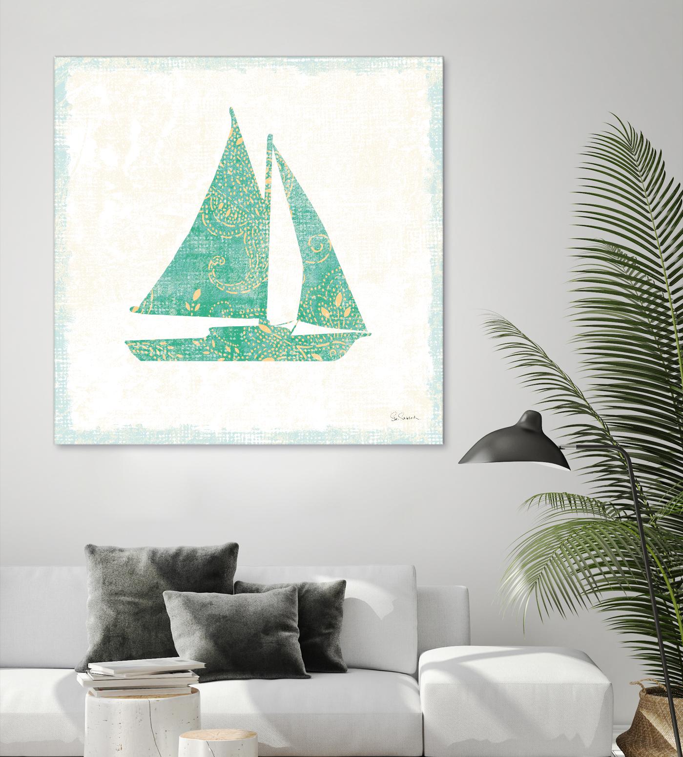 Flamingo Tropicale V by Sue Schlabach on GIANT ART - beige tropical