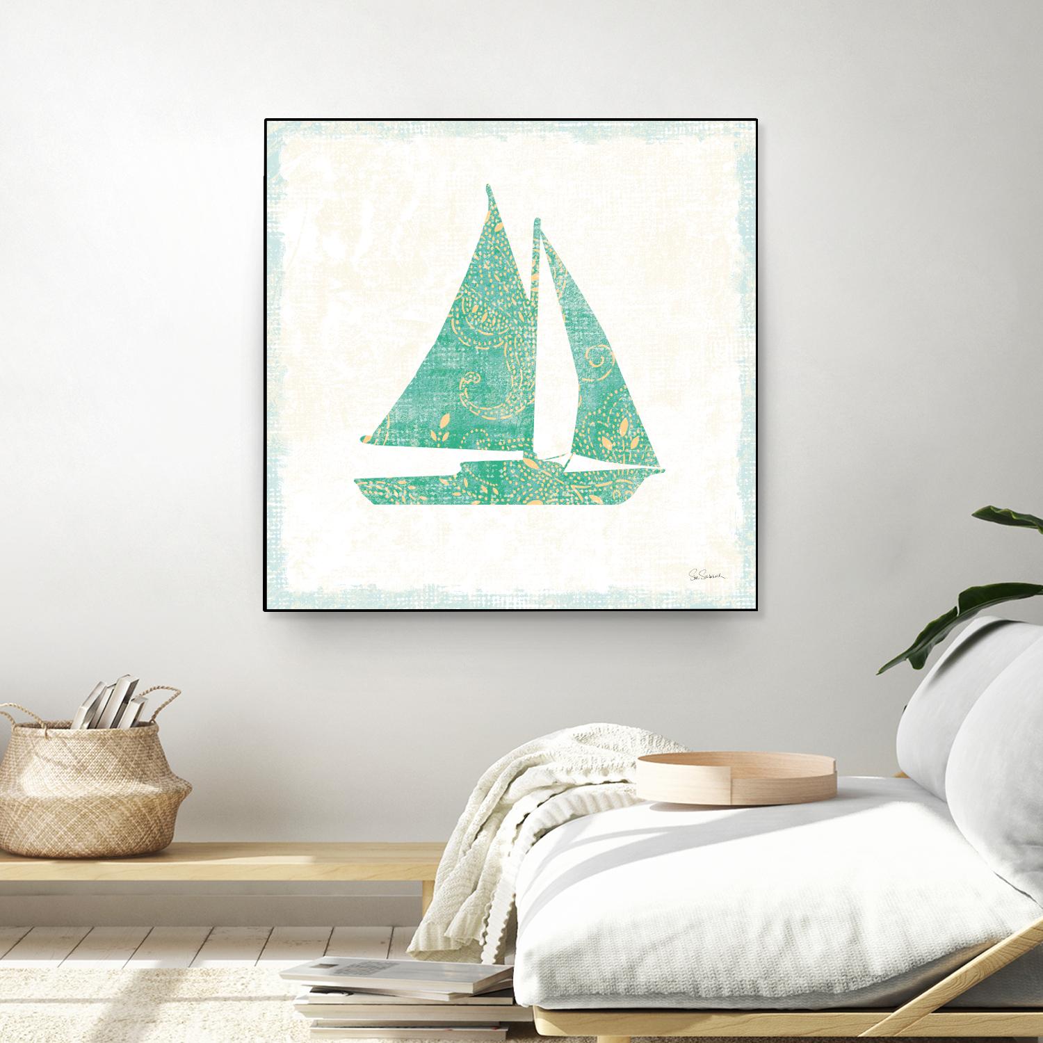 Flamingo Tropicale V by Sue Schlabach on GIANT ART - beige tropical