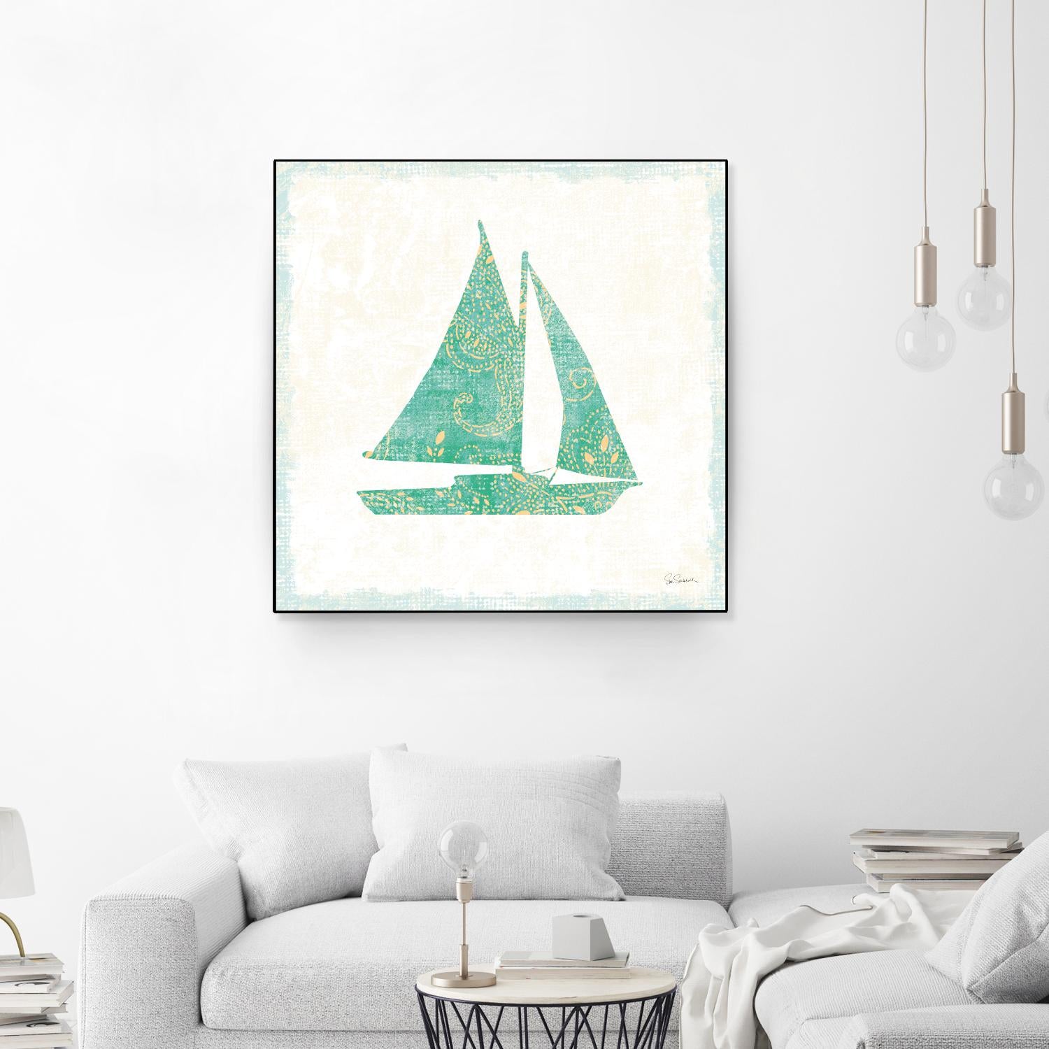 Flamingo Tropicale V by Sue Schlabach on GIANT ART - beige tropical