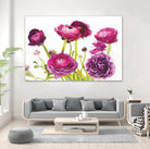 Spring Ranunculus III by Laura Marshall on GIANT ART - green floral