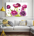 Spring Ranunculus III by Laura Marshall on GIANT ART - green floral