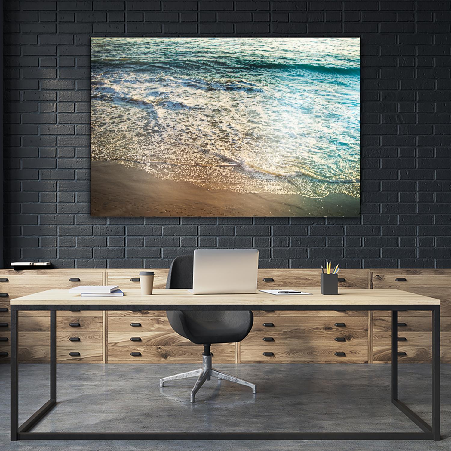 First Light III by Elizabeth Urquhart on GIANT ART - brown sea scene