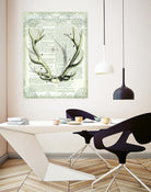 Regal Antlers on Newsprint I by Sue Schlabach on GIANT ART - brown country look