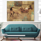 Wild Horses I by Portfolio on GIANT ART - beige animals