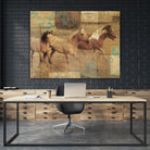 Wild Horses I by Portfolio on GIANT ART - beige animals