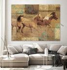Wild Horses I by Portfolio on GIANT ART - beige animals