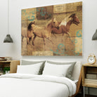 Wild Horses I by Portfolio on GIANT ART - beige animals