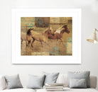 Wild Horses I by Portfolio on GIANT ART - beige animals
