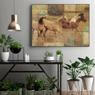 Wild Horses I by Portfolio on GIANT ART - beige animals