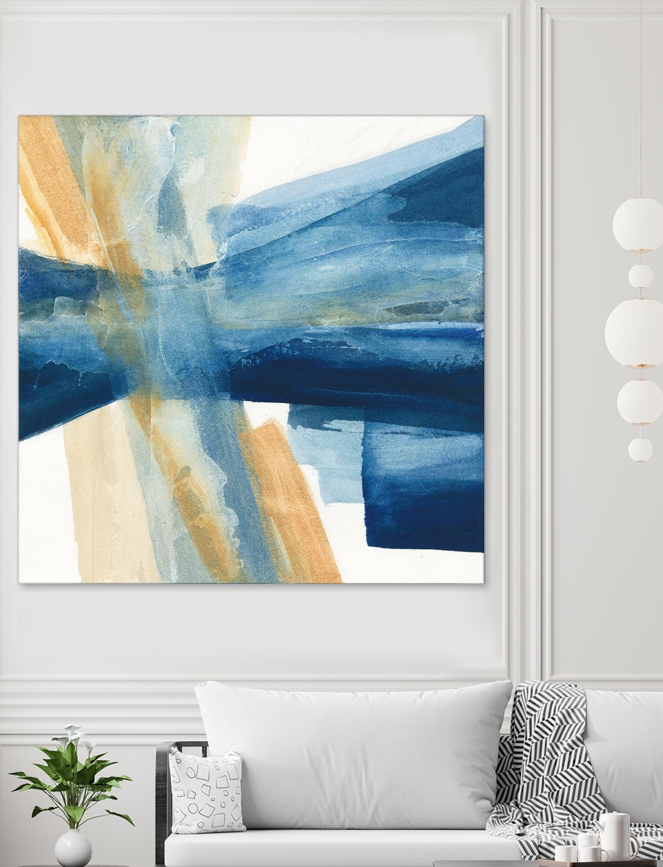 Indigo II by Chris Paschke on GIANT ART - orange abstract