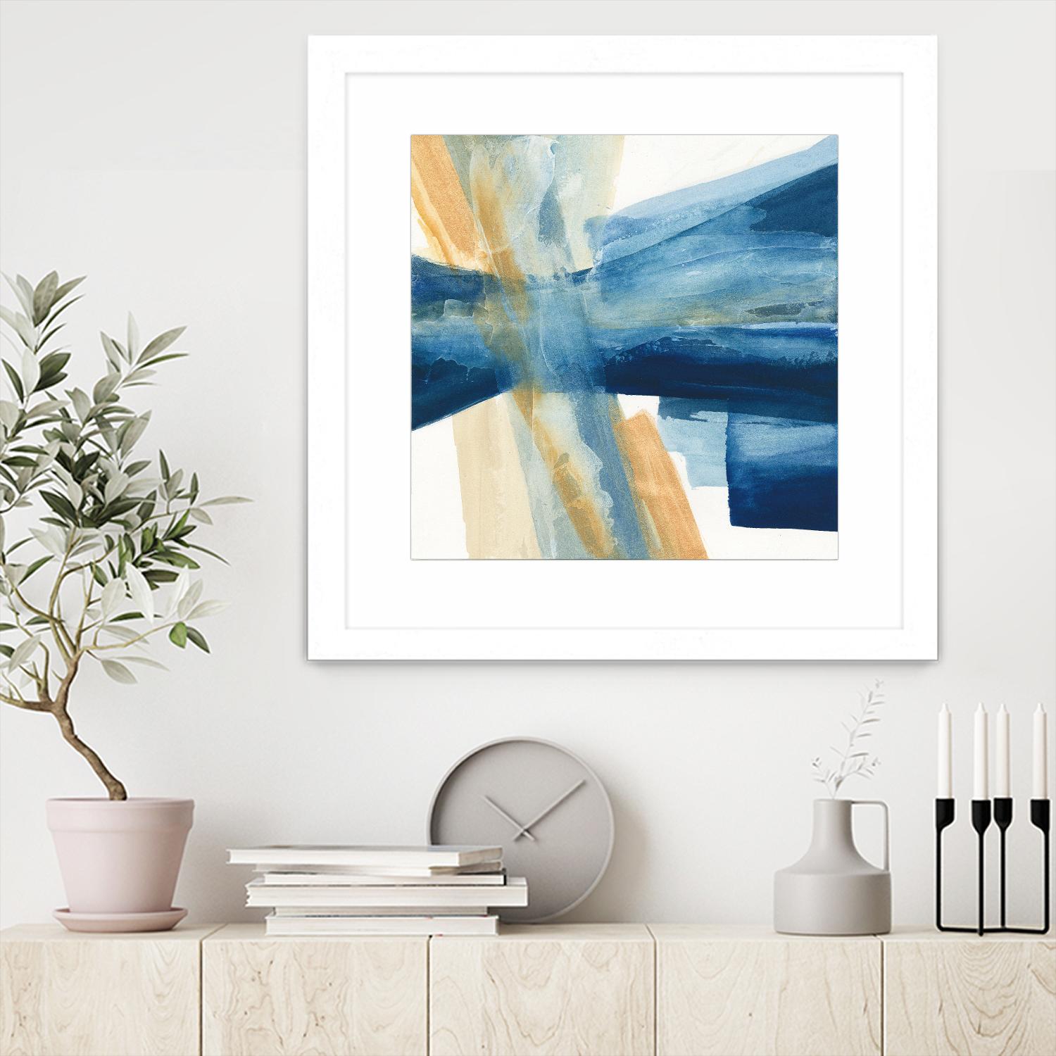 Indigo II by Chris Paschke on GIANT ART - orange abstract