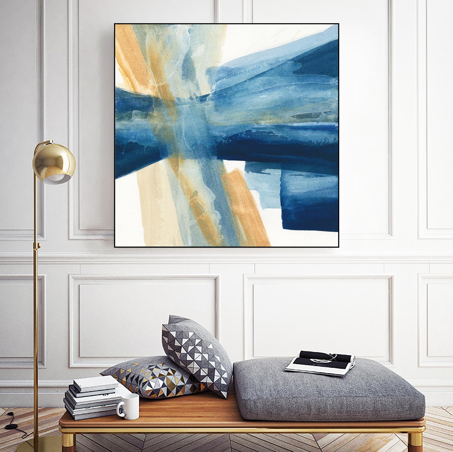 Indigo II by Chris Paschke on GIANT ART - orange abstract