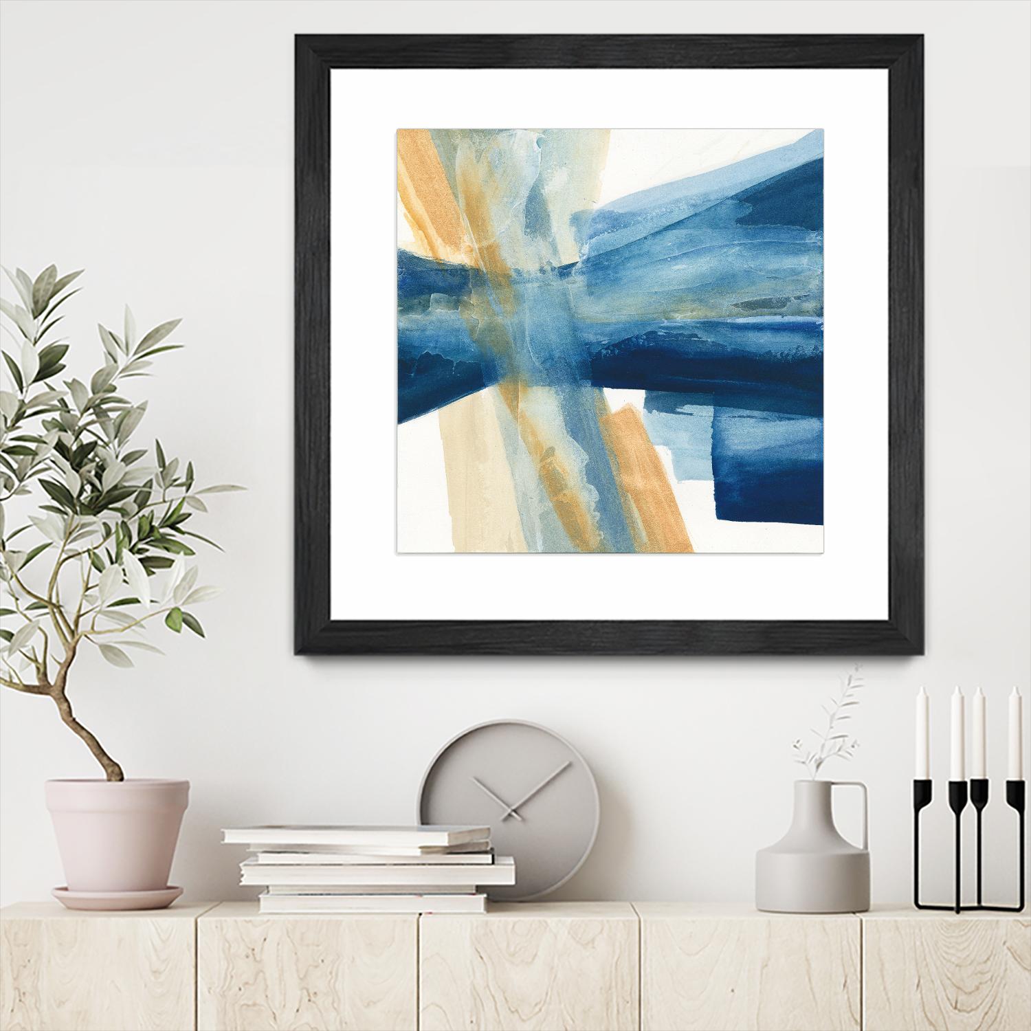 Indigo II by Chris Paschke on GIANT ART - orange abstract