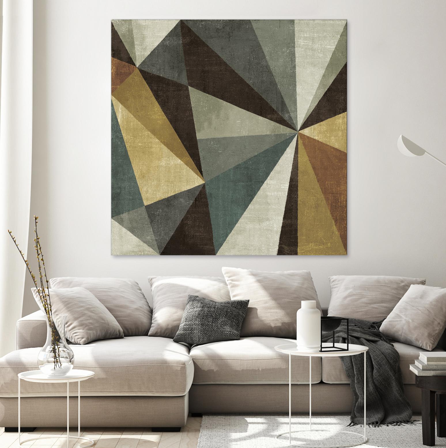 Triangulawsome by Michael Mullan on GIANT ART - beige abstract