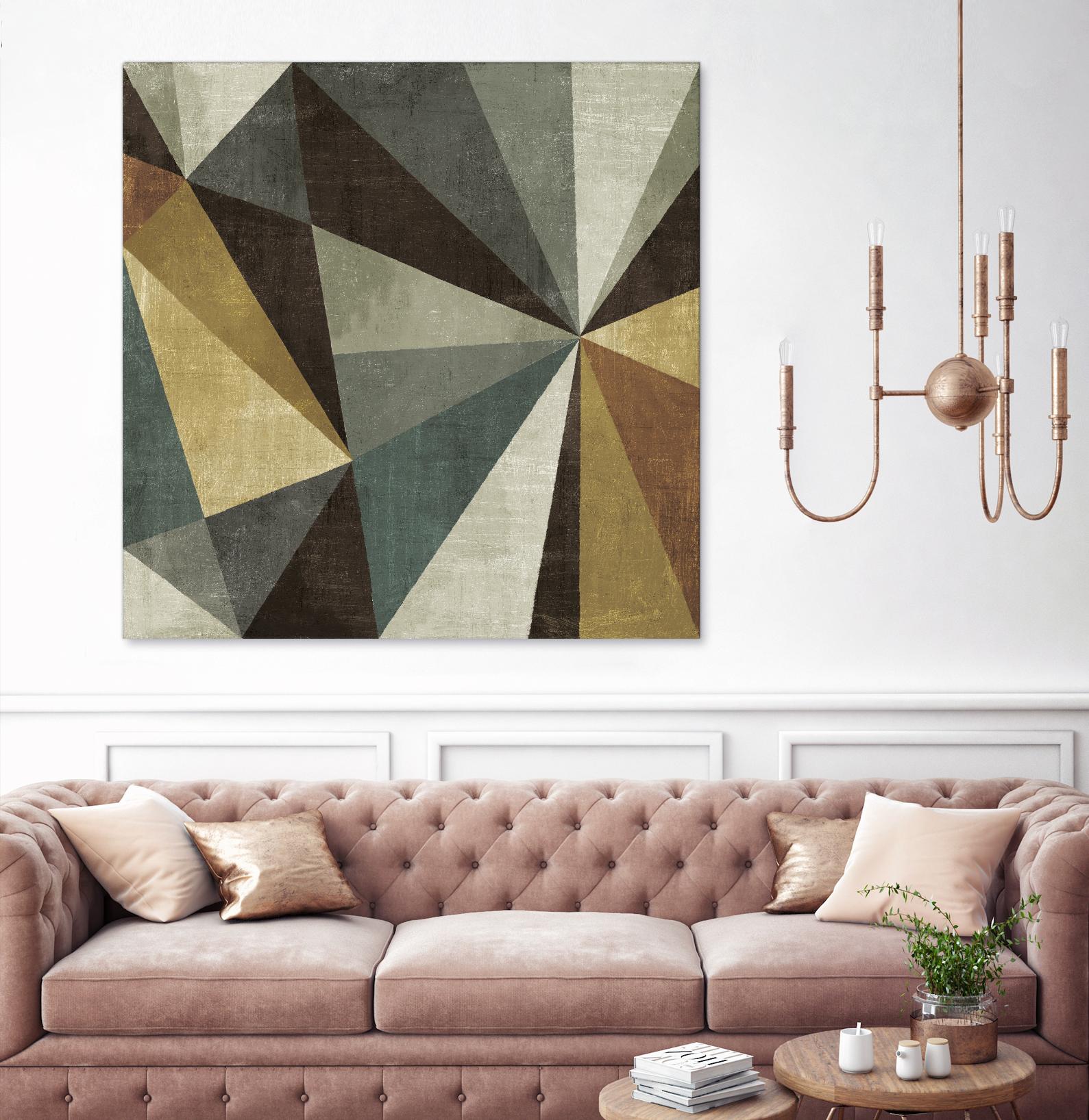 Triangulawsome by Michael Mullan on GIANT ART - beige abstract