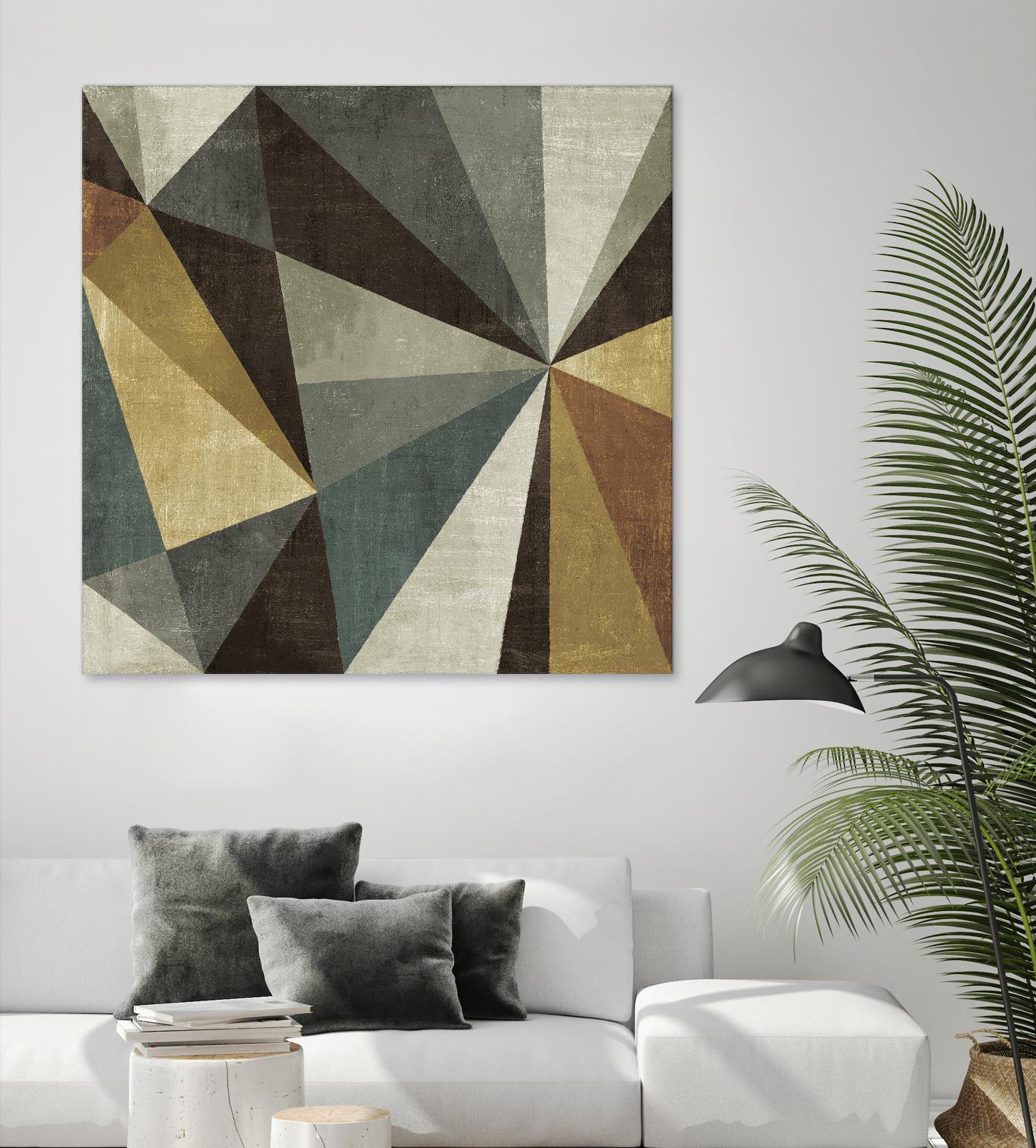 Triangulawsome by Michael Mullan on GIANT ART - beige abstract