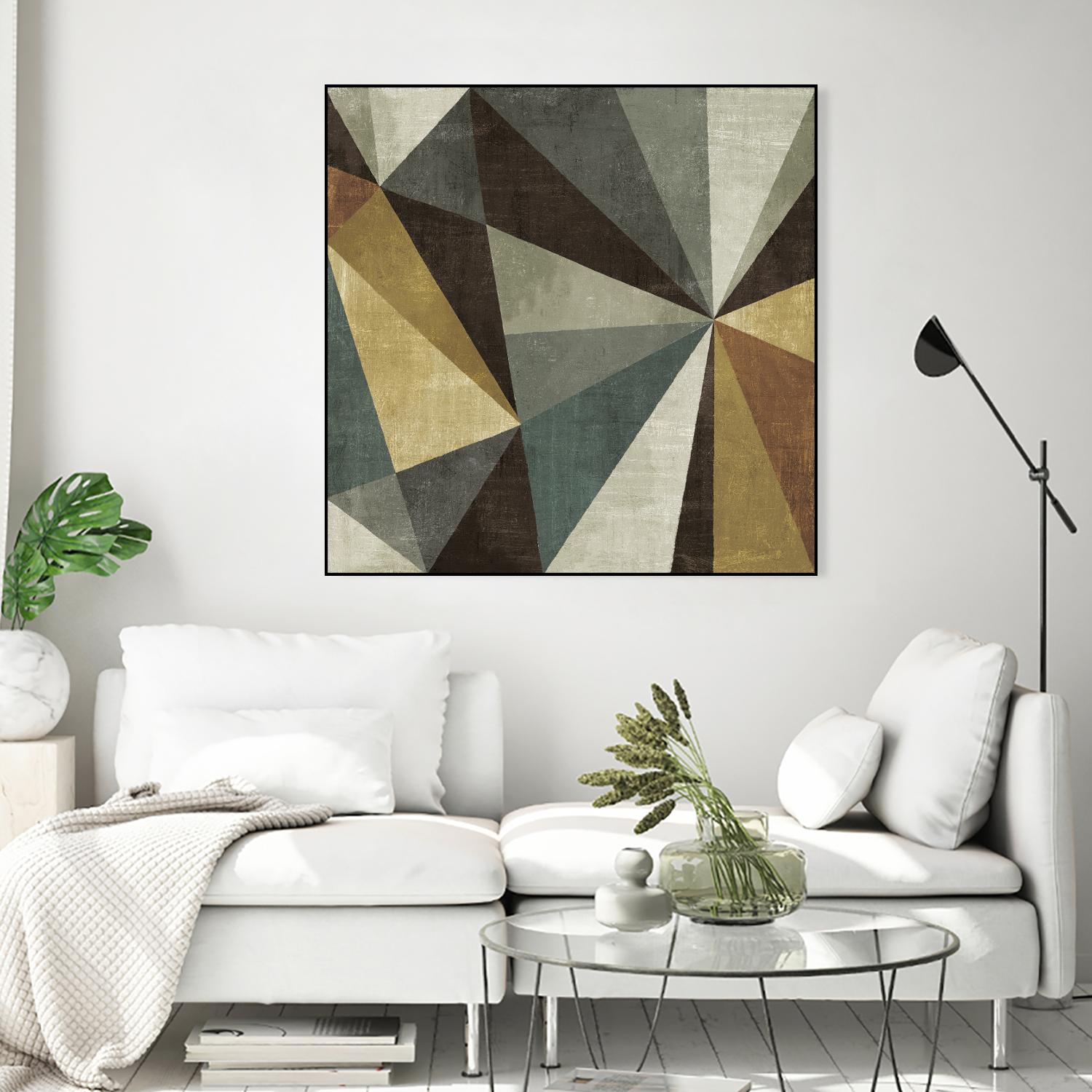 Triangulawsome by Michael Mullan on GIANT ART - beige abstract